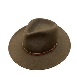 Lite Felt Brown Wool Fedora Hat Small Leather Band